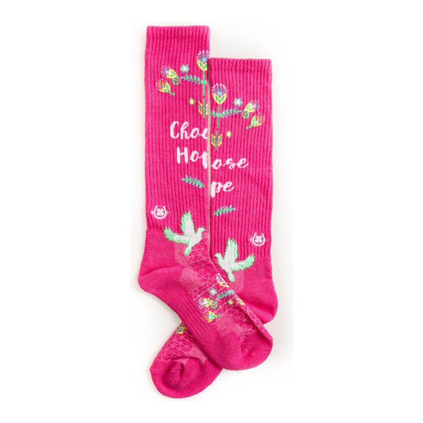 Choose HOPE Pink Performance Socks