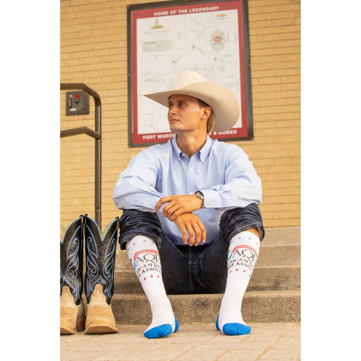 AQHA Logo Brand Performance Boot Sock