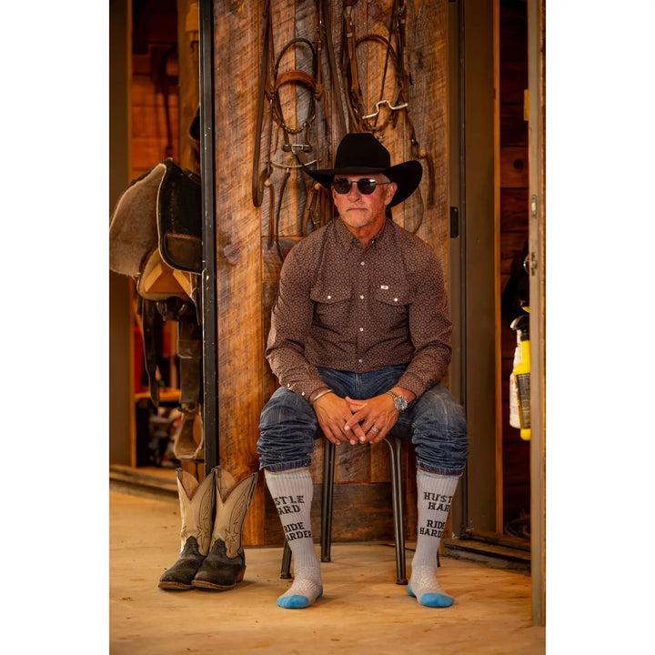 Bad Cowgirl Co. Hustle Hard, Ride Harder Performance Boot Socks