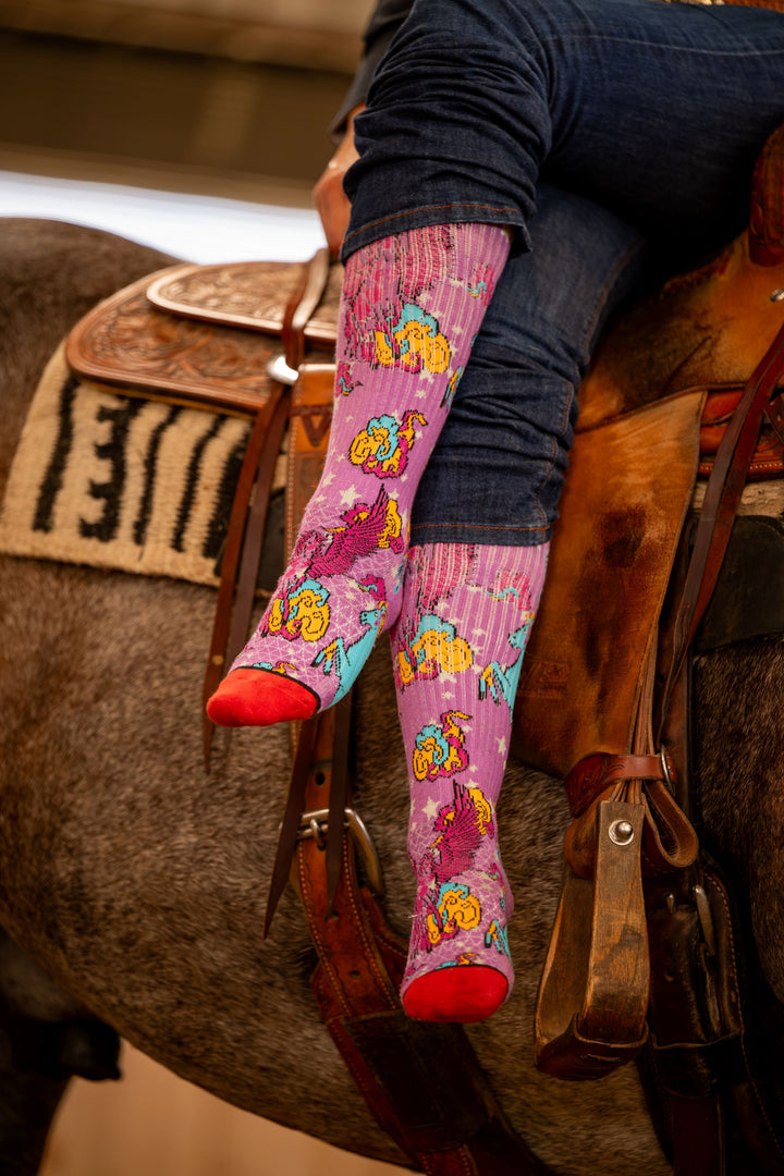 Bad Cowgirl Co. Stardust Hooves Performance Boot Socks