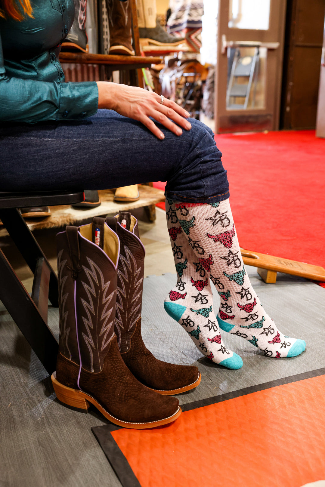 Bougie Cattle Co. Bougie & Branded Performance Boot Socks