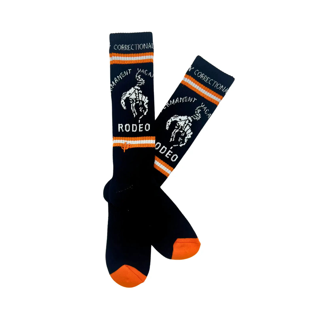 Cactus Alley-Correctional Vaca Blk Performance Boot Socks
