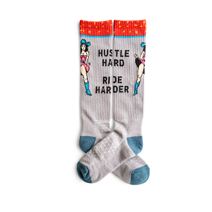 Bad Cowgirl Co. Hustle Hard, Ride Harder Performance Boot Socks
