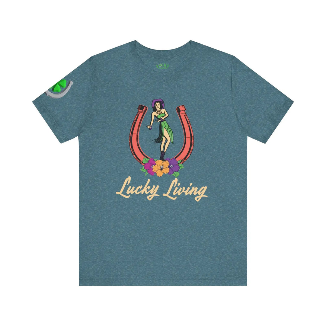 Island Cowgirl Lucky Living Short Sleeve Tee