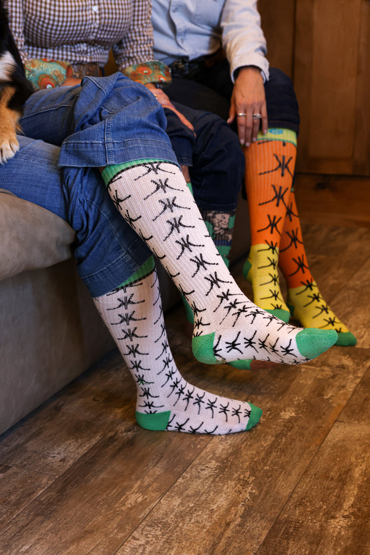 Kerry Kelley Wild & Branded White Performance Boot Socks
