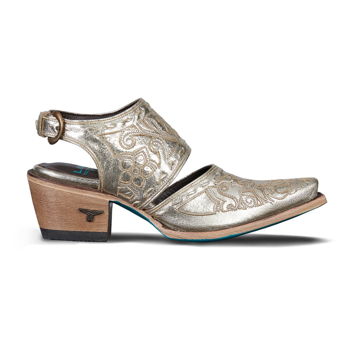 Robin Slingback Mule - Champagne Metallic