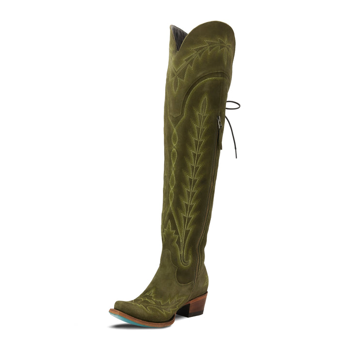 Lexington OTK Corset - Olive Suede