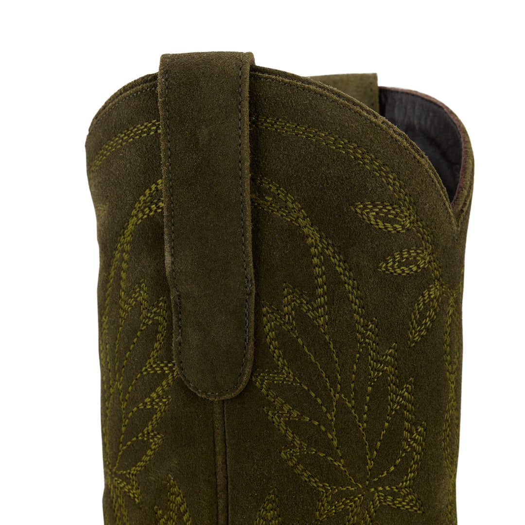 Sandaga Midi - Olive Suede