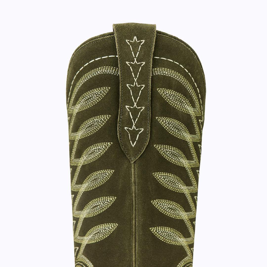 Squash Blossom - Olive Suede