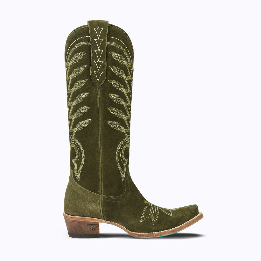 Squash Blossom - Olive Suede