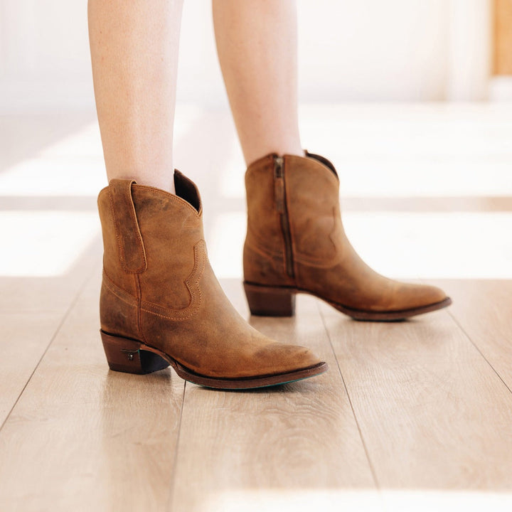 Plain Jane Bootie - Burnt Caramel