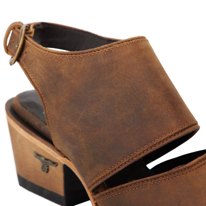 Plain Jane Slingback Mule - Burnt Caramel