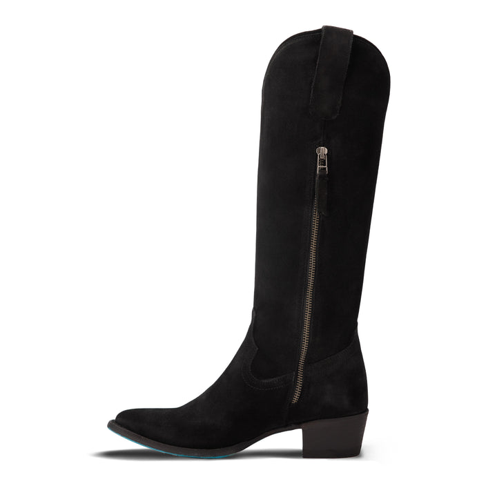 Plain Jane Boot - Soft Black Suede