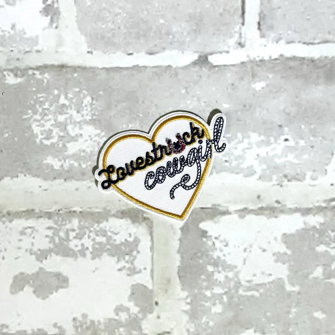 Lovestruck Cowgirl Heart Iron On Patch