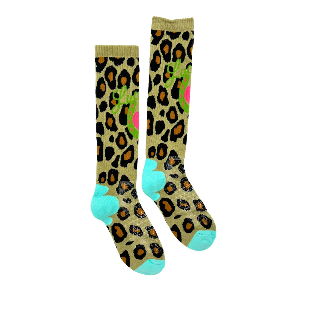 Lucky Leopard Diva Performance Boot Socks