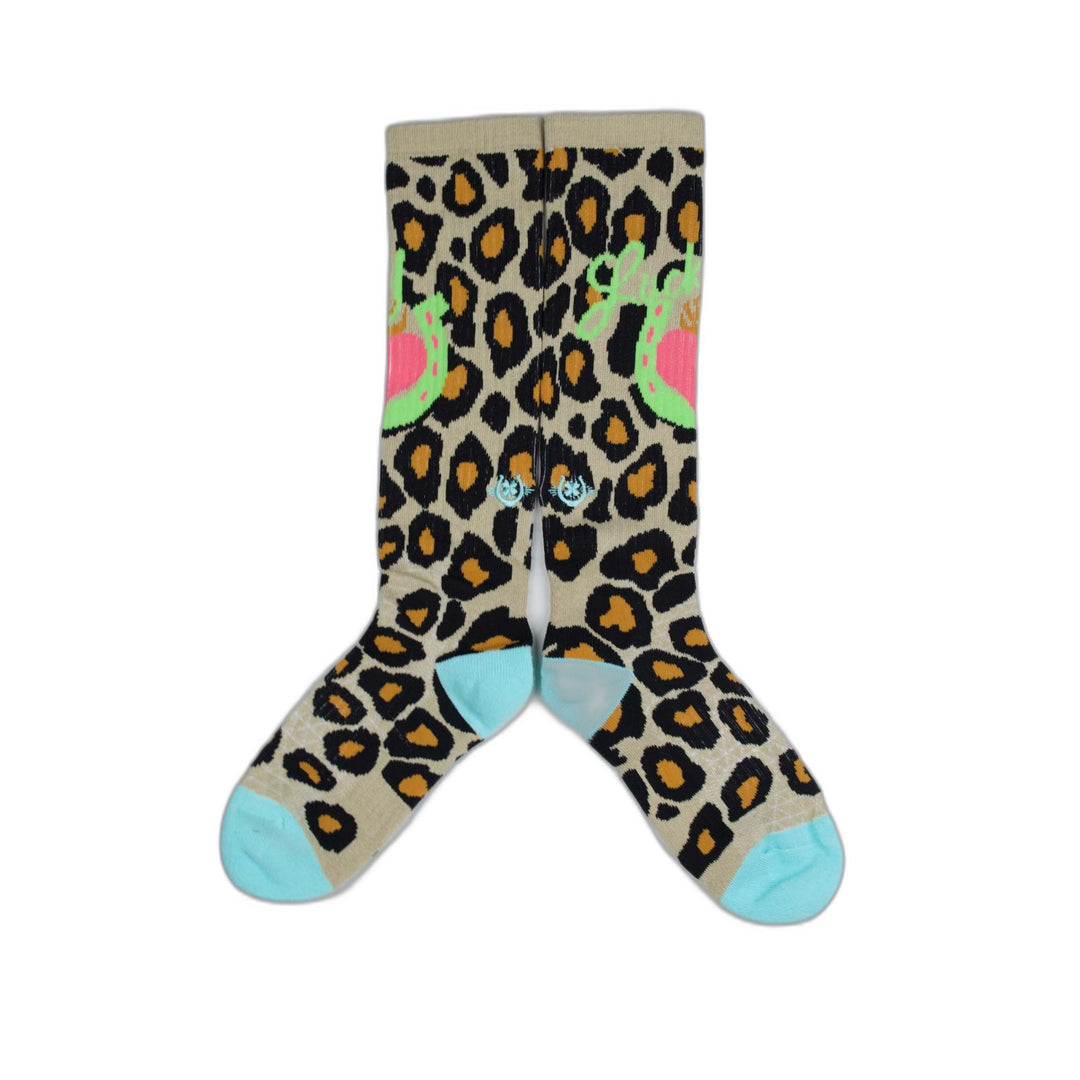 Lucky Leopard Diva Performance Boot Socks