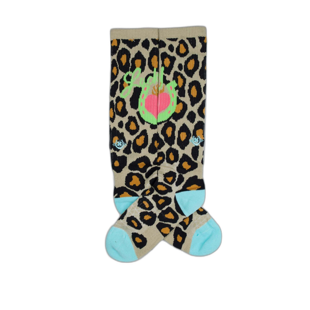 Lucky Leopard Diva Performance Boot Socks