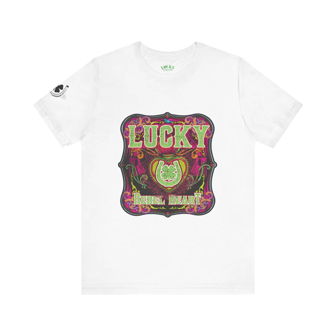 Lucky Rebel Heart Unisex Jersey Short Sleeve Tee