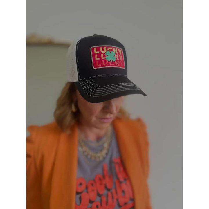 Lucky Red Trio Black &amp; White Hat
