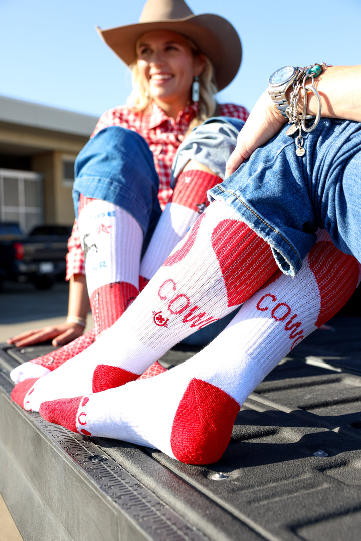 Lucky Hearted Love Performance Boot Socks