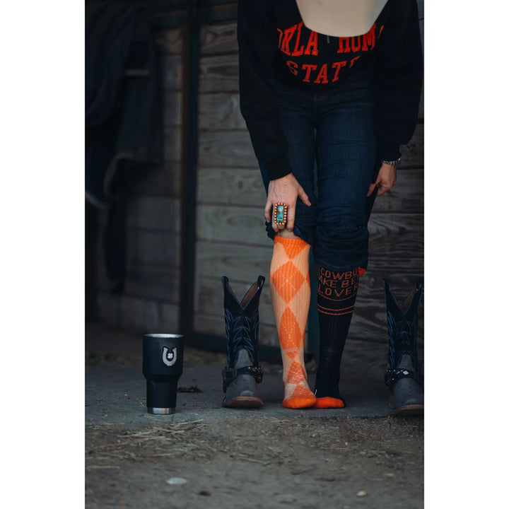 Orange Outlaw Performance Boot Socks