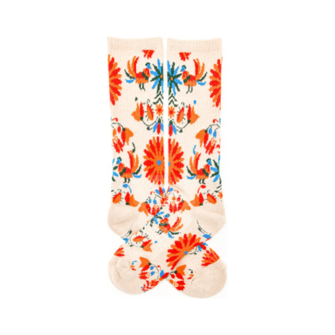 Fringe Otomi Tan Performance Socks