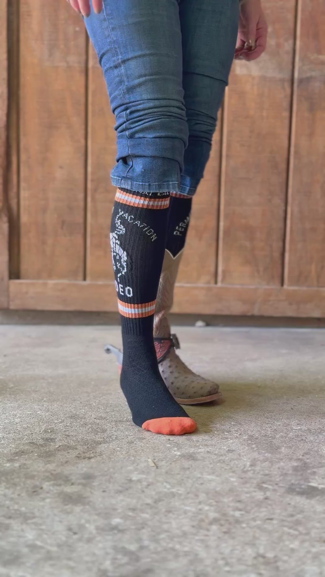 Cactus Alley-Correctional Vaca Blk Performance Socks