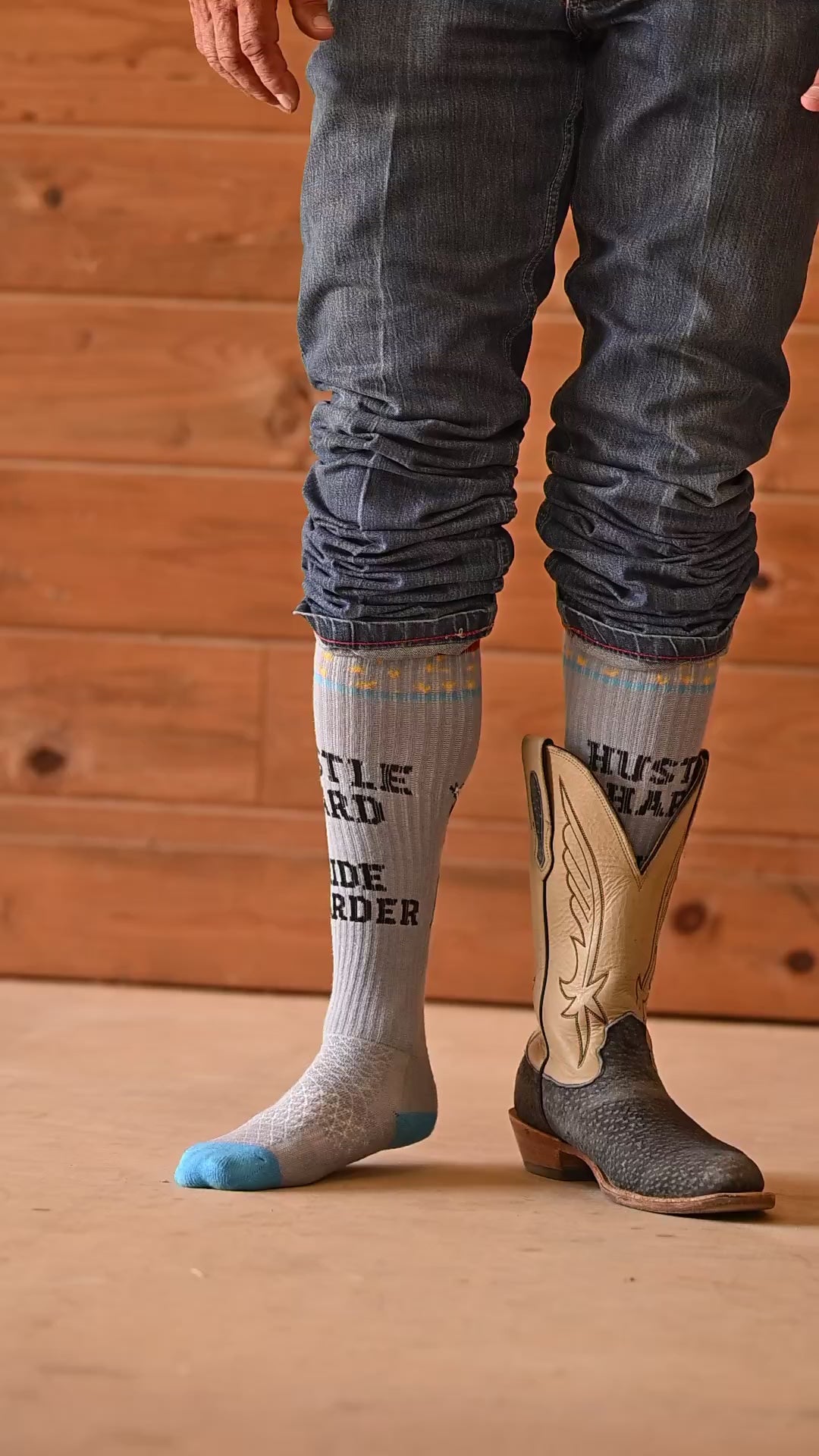Bad Cowgirl Co. Hustle Hard, Ride Harder Performance Boot Socks