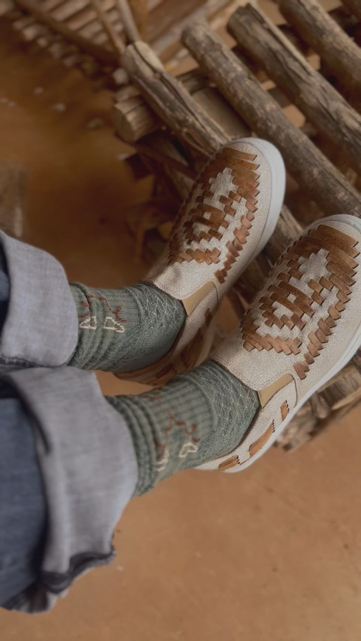 Dakota Tan/Brown Leather Tennis Shoes