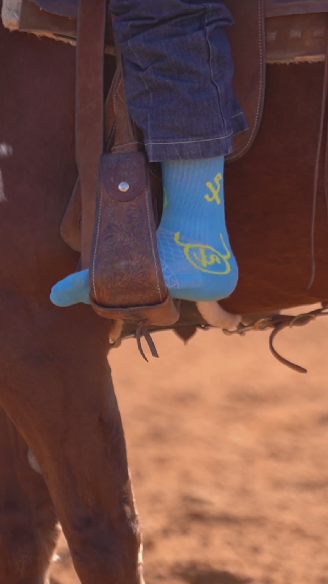 Cactus Alley-Moo Cactus Blue Performance Socks