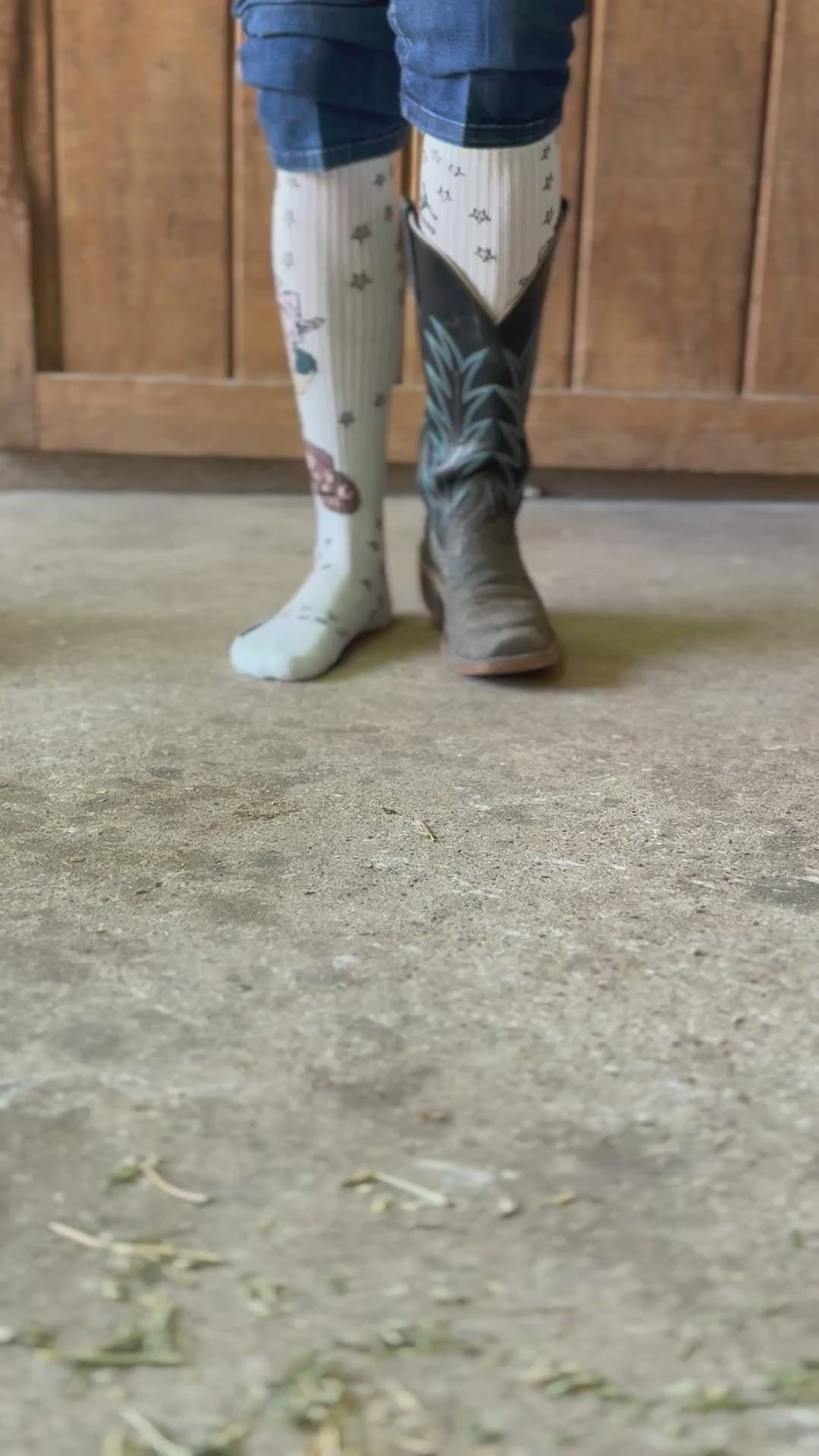 Cosmic Cowgirl Light Blue Performance Socks