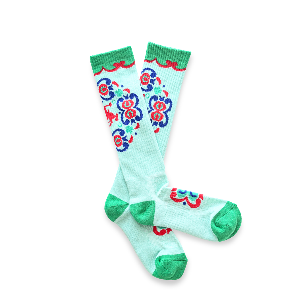 Ranch Glam Teal Performance Boot Socks