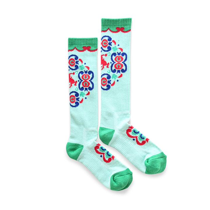 Ranch Glam Teal Performance Boot Socks