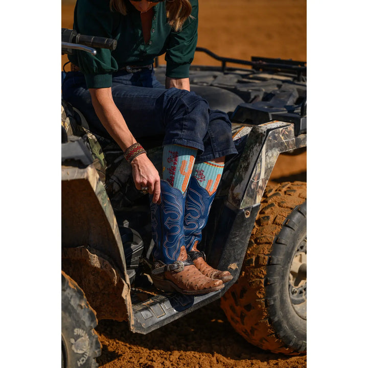 Take the Risk Turquoise Performance Boot Socks