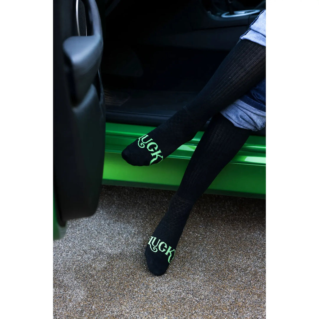 The Lucky 3 Pack | Cowboy Black Performance Boot Socks