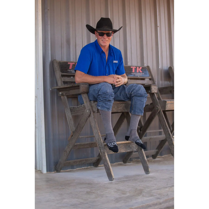 The Lucky 3 Pack | Cowboy Grey Performance Boot Socks
