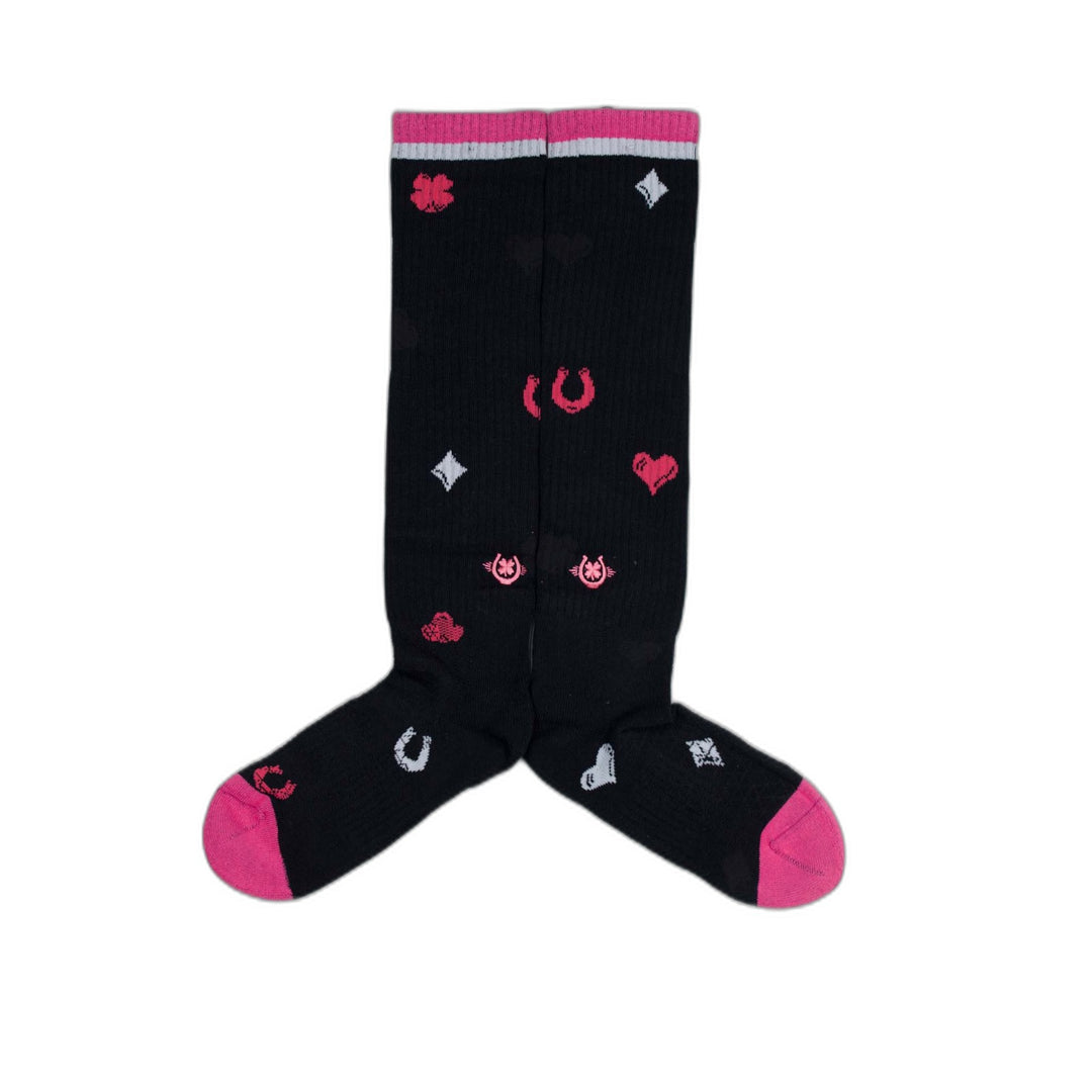 Viva La Luck Hot Pink Performance Boot Socks