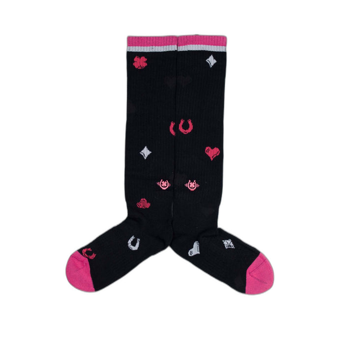 Viva La Luck Hot Pink Performance Boot Socks