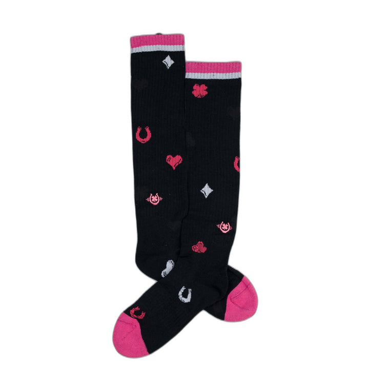 Viva La Luck Hot Pink Performance Boot Socks